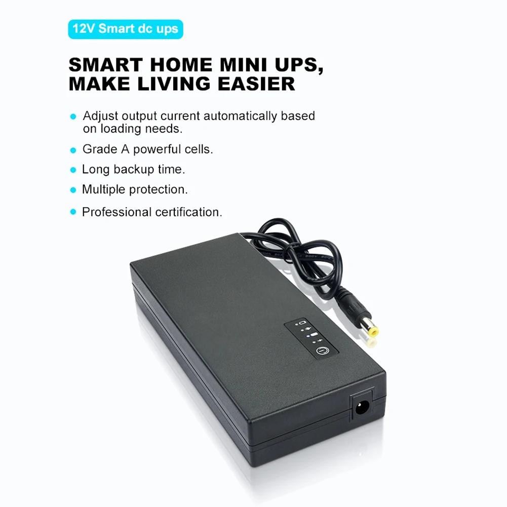 مصدر طاقة UPS DC 12V 3A لأجهزة التوجيه اللاسلكية وأنظمة الحماية من الحرائق مع حماية متعددة #3
