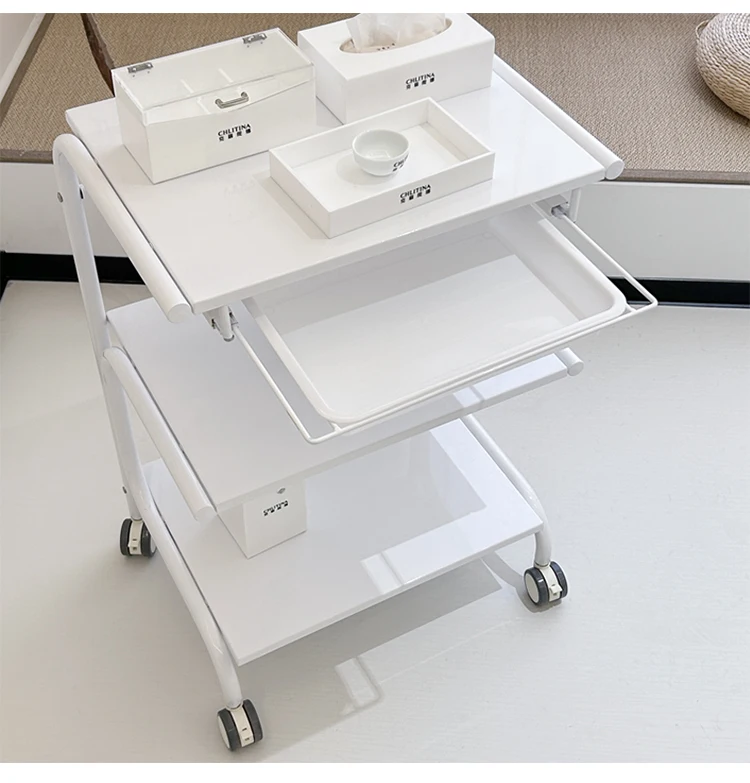 Yicheng Beauty  New Fashion Multi Layer Trolley Cart Salon 3 Layers Trolley Cart Rolling Shelves Storage Organizer Trolley Cart
