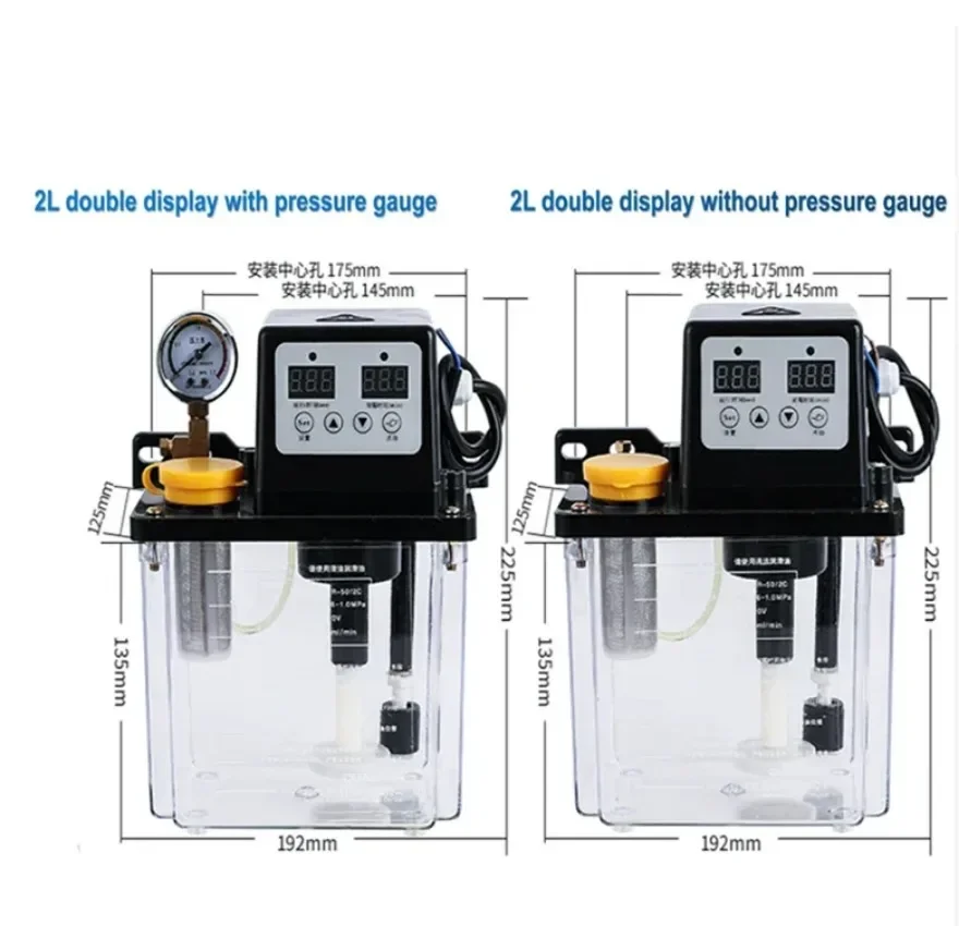 220v 0,5l/1l/2l litros bomba lubrificante cnc eletromagnética bomba de lubrificação automática lubrificador bomba de óleo injetores de óleo