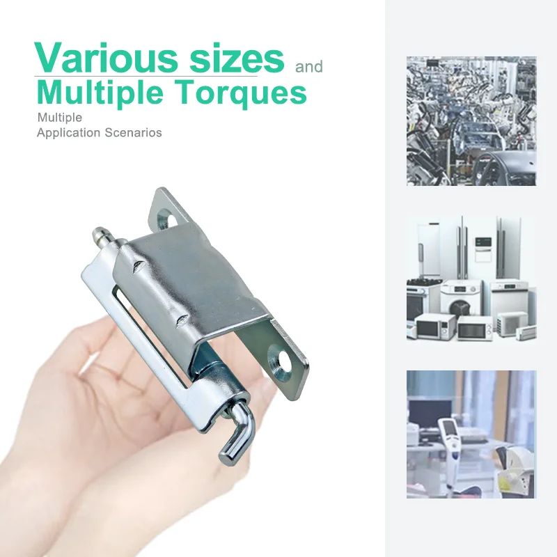 Industrial Detachable Concealed Iron Hinges for Furniture Cabinets Toolboxes Electrical Cabinets - Rustproof Black Finish