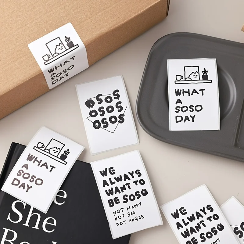 Beautiful Day Sticker Food Packaging Sealing Decorative Adhesive Label Aircraft Box Sealing Paste