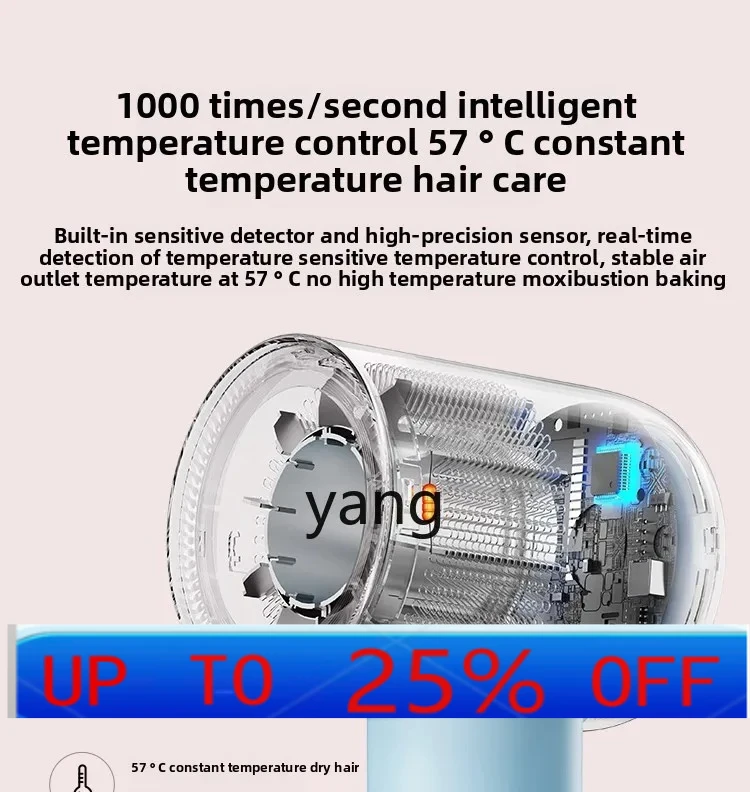 Lcx high-speed hair dryer, negative ion hair care, silent and quick-drying household hair dryer