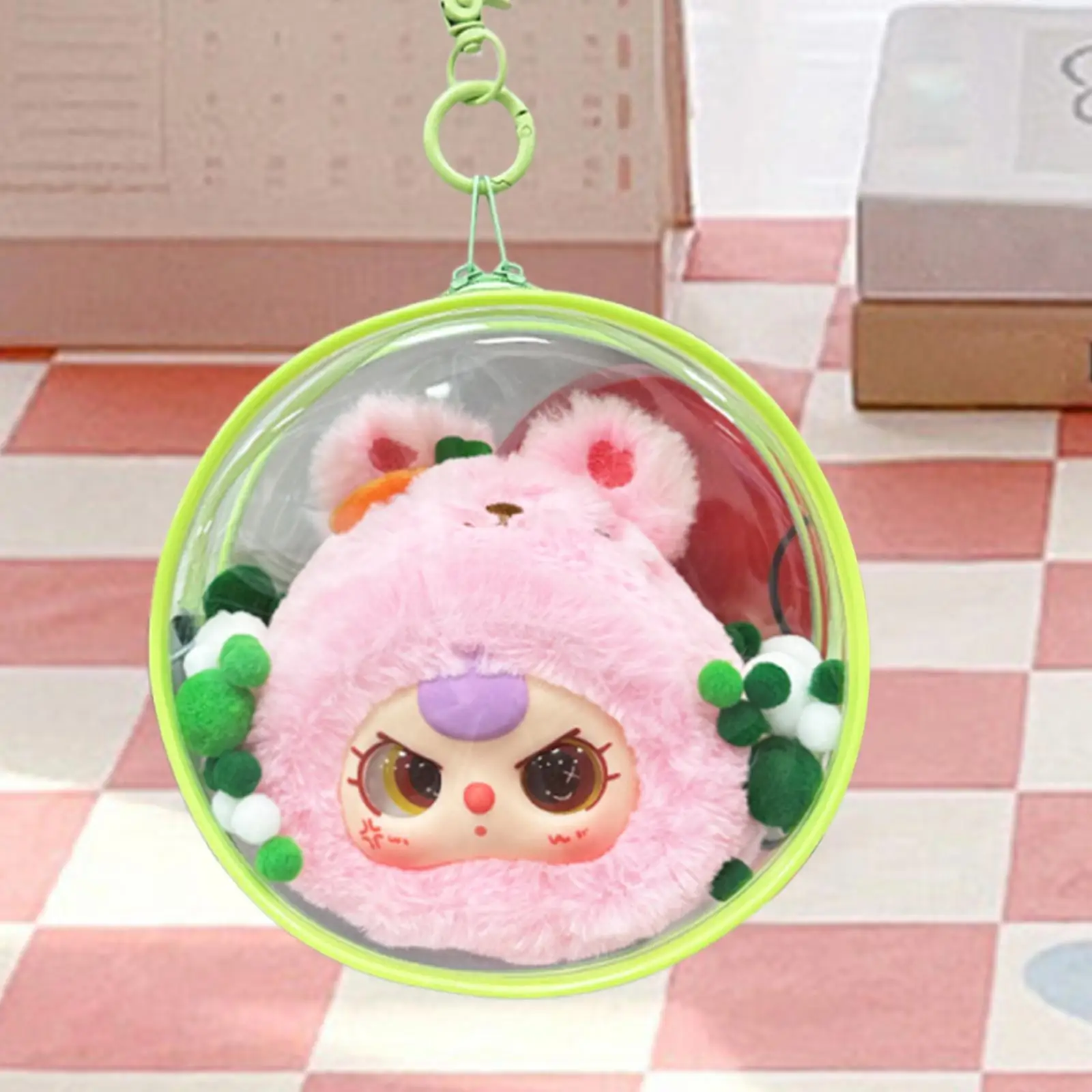 PVC Klare Puppe Aufbewahrungstasche Vitrine für Figuren Organizer Tragbare staubdichte kleine Puppentasche für Actionfiguren Puppe