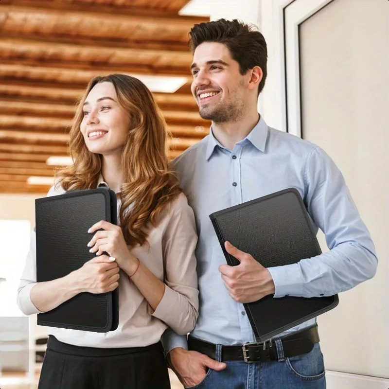 منظم مستندات بسحاب مقاوم للماء، حافظة بسحاب مقاومة للماء مكونة من 26 حجرة مع ملصقات، منظم ملفات تخزين منظم المستندات