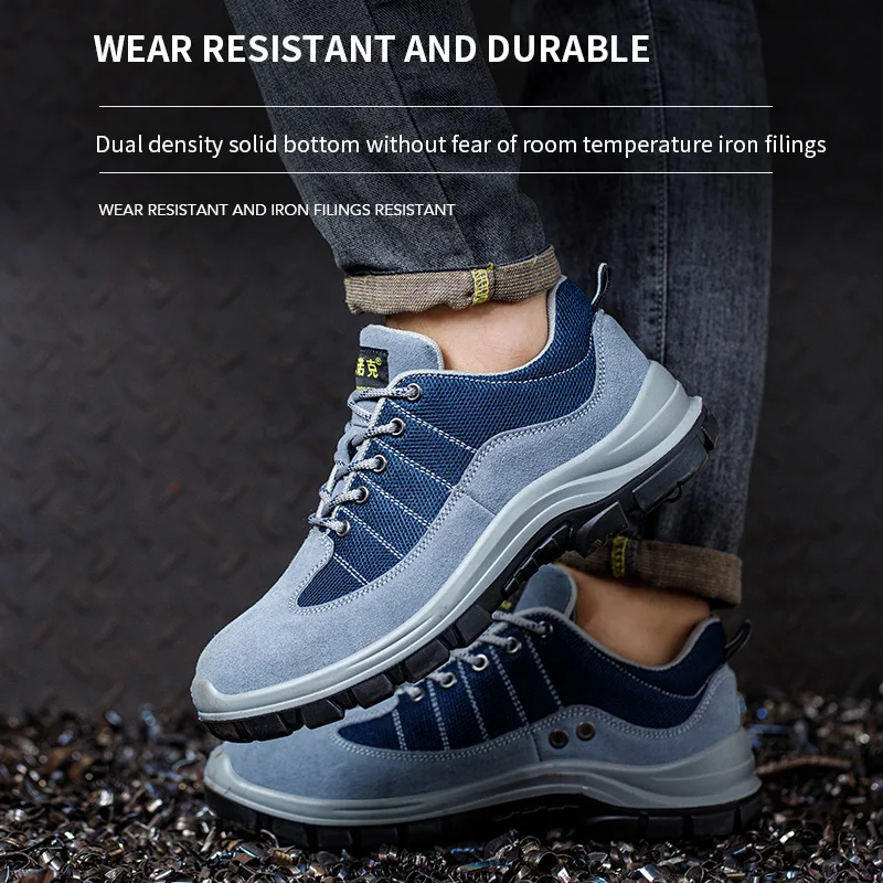 Safety Shoes Men for Work Lightweight Sport Sneakers Steel Toes  Industrial Safety Tennis  Original