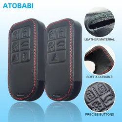 Leather Car Key Cover Bag For Volvo XC70 XC60 V70 V60 S80 S60 V40 Keychain Holder Smart Keyless Remote Fobs Shell Protector Case