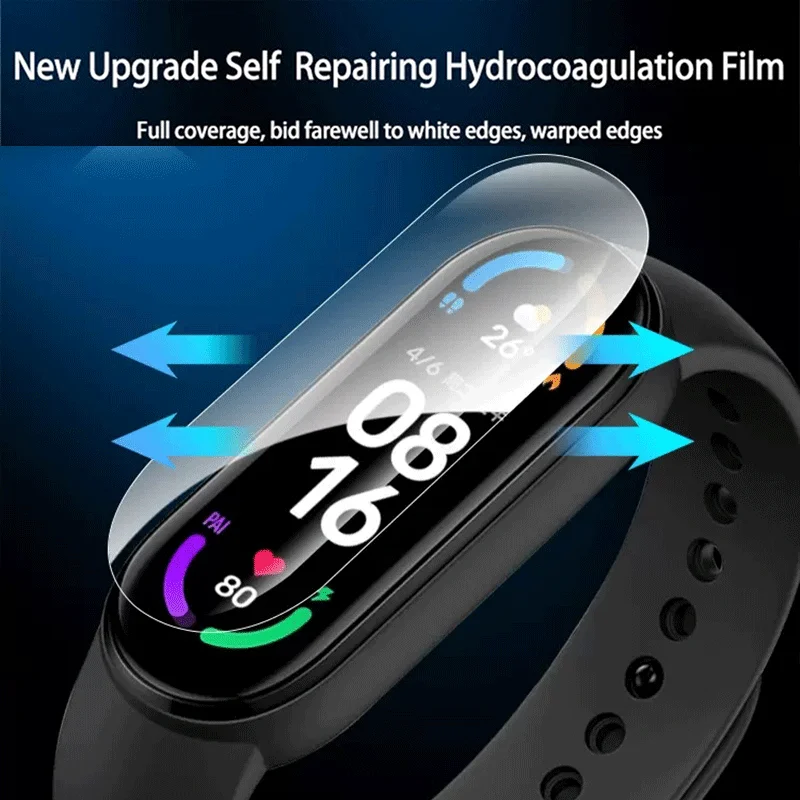 1-3PCS Hydrogel Film For Xiaomi Mi Band 9 8 Screen Protector Soft Protective Film For Xiaomi mi band 9 8 7 Clear Protector Films