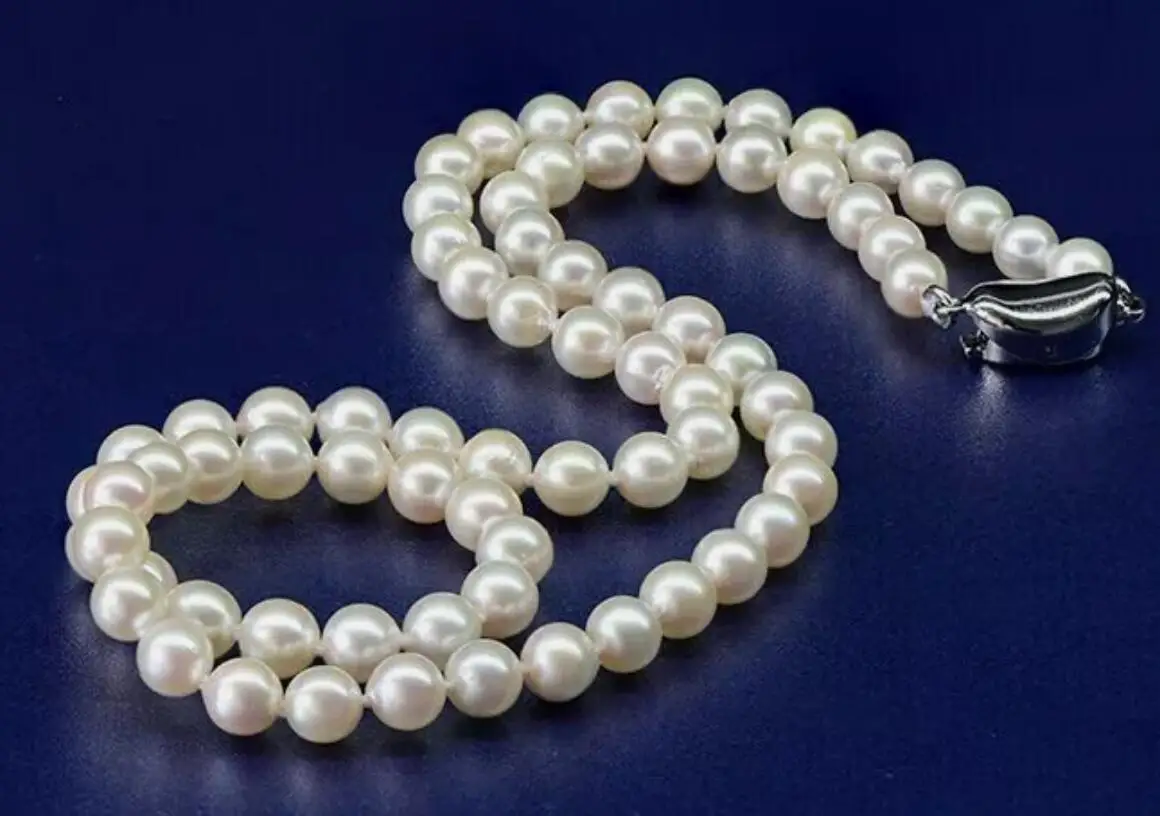 

18” 9-10MM NATURAL SOUTH SEA GENUINE WHITE PEARL NECKLACE ROUND