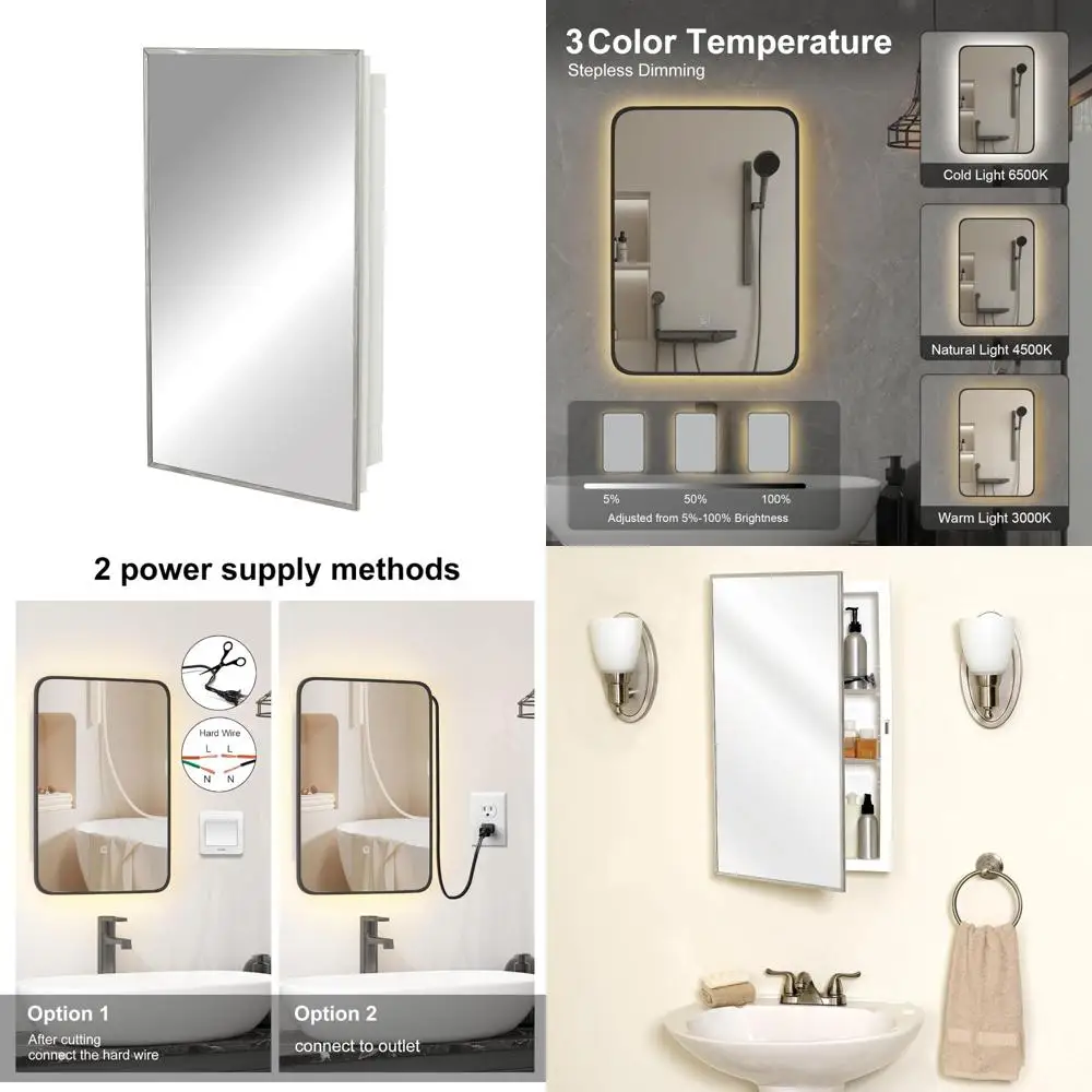 

Stainless Steel Medicine Cabinet by Zenith Products, 16 x 26 Frame