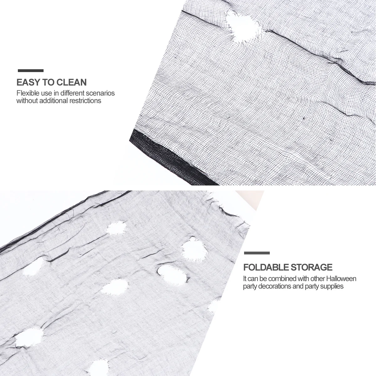 

5Pcs Halloween Creepy Gauze Fabric Scary Cloth Haunted House Decoration Terror Atmosphere Layout Props Party Supplies