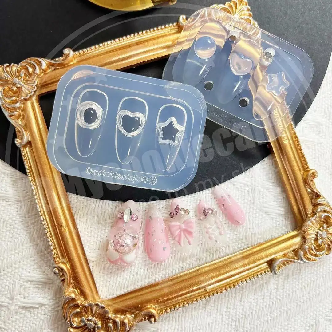 1pc boule de crème glacée 3D acrylique moule Tamagotchi Nail Art décorations bonbons aile bricolage conception Silicone Nail Art ongles moule