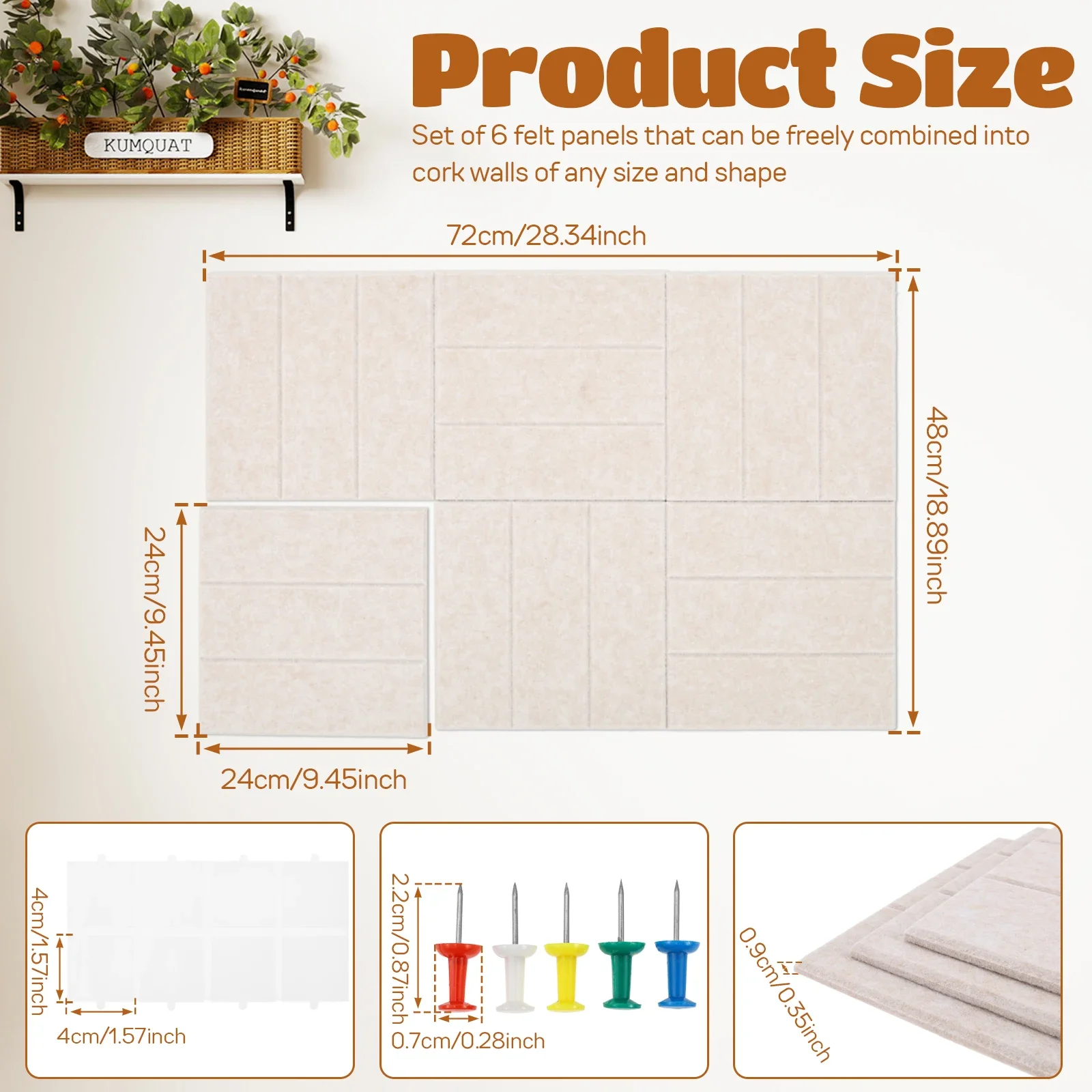 6/12 Pcs Felt Bulletin Board T - Home Office Alternative avaliação e preço