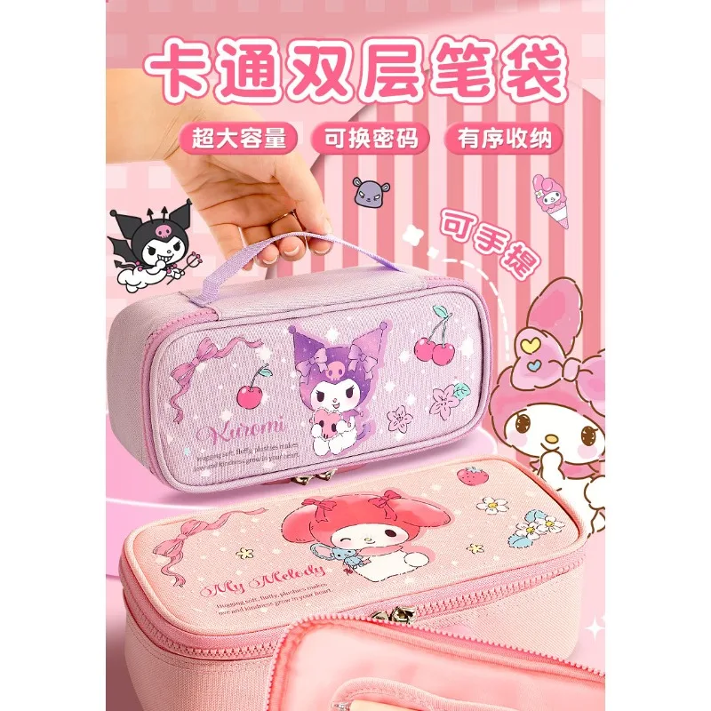 

Creative 3D Double-layer Canvas Zipper Pen Case with Large Capacity for Students, Multifunctional Pencil Storage Box by Melody