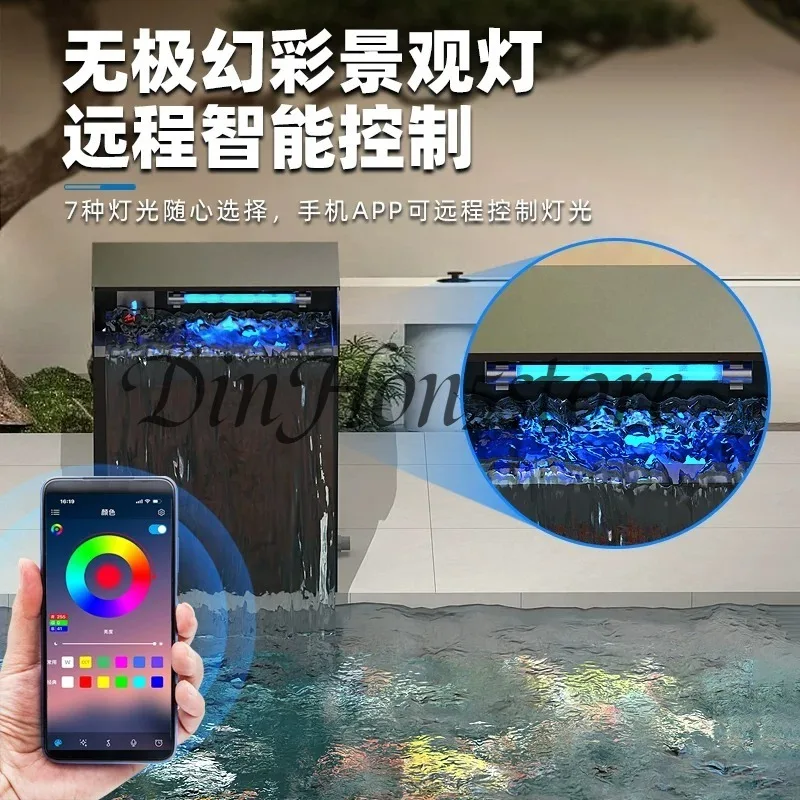 Stainless Steel Waterfall Filter Box, Outdoor Fish Pond Water Circulation & External Purifier for Small Fish Farming