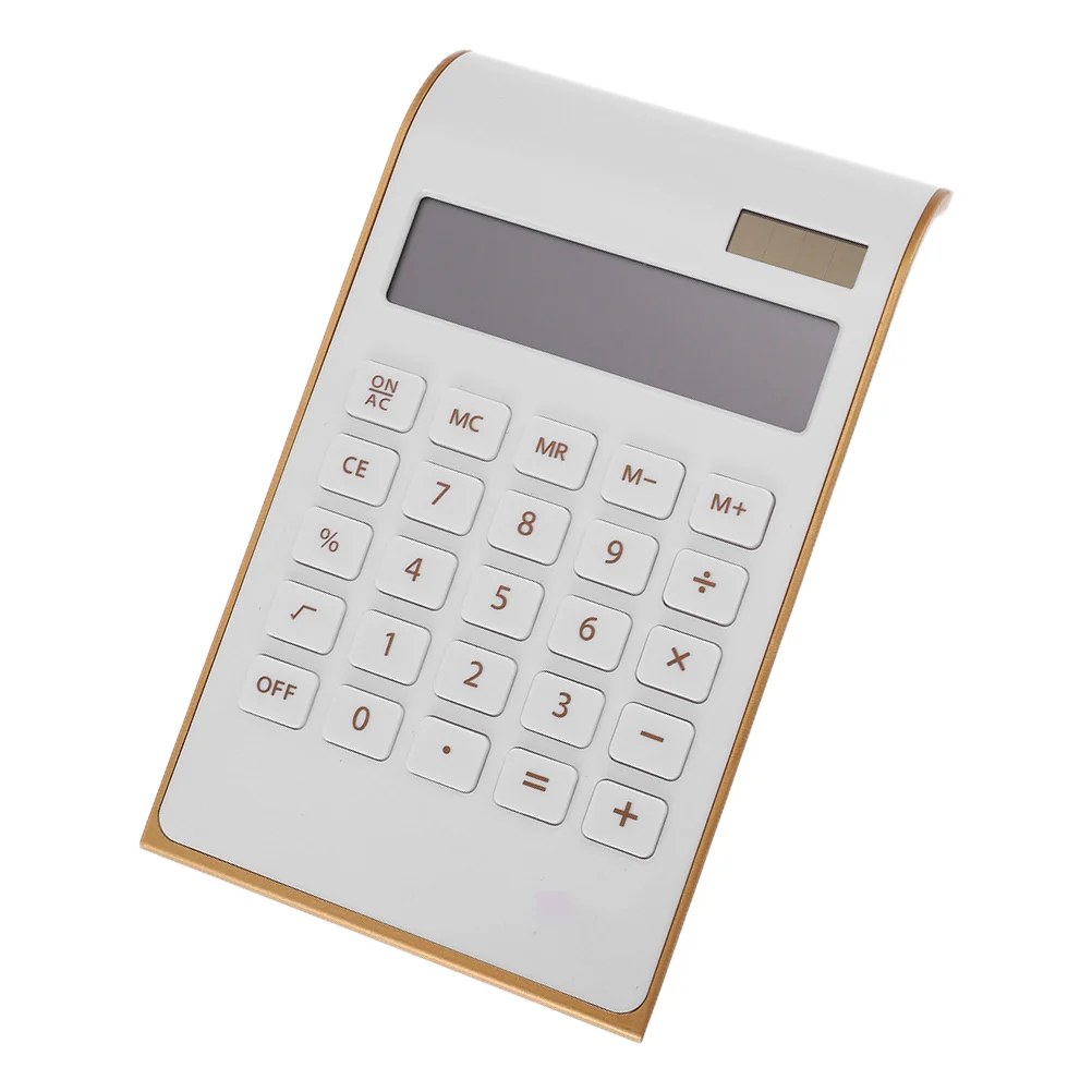 Portable Solar Calculators Handheld Electronic Component Plastic Office Tool Practical for School Home Use Ultra Thin