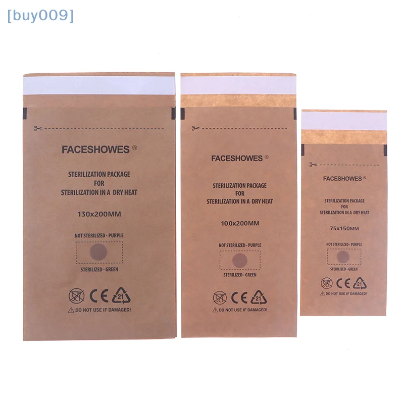 100 قطعة كرافت تطهير حقيبة المتاح معقم الأظافر حقيبة مانيكير التعقيم آلة التطهير أكياس كيس نظيفة