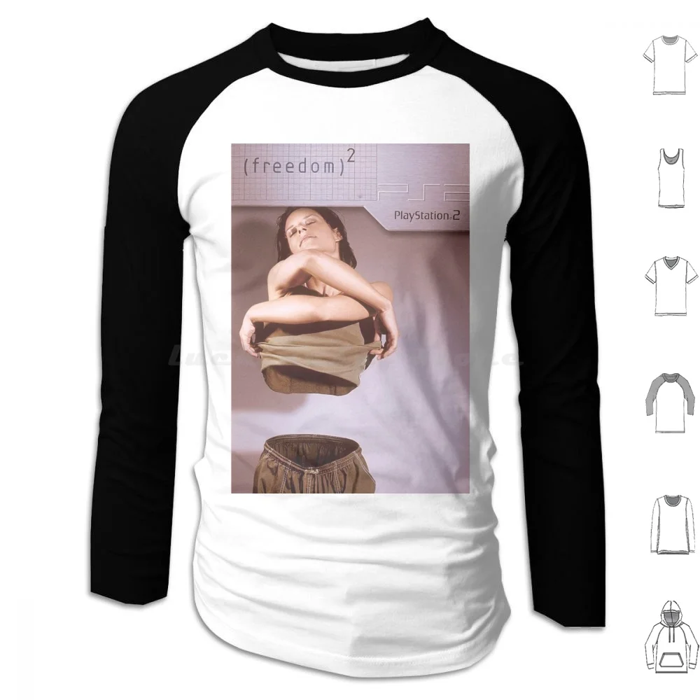 2 Ad Hoodie Katoenen Lange Mouwen Y 2K Esthetische Schattige Roze 2000S Vsco 90S Trendy Grappige Vintage Girly Retro Meme Pastel Kawaii