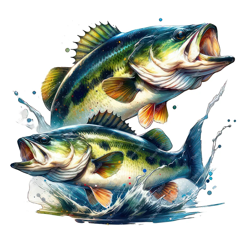 Three Ratels QB94 Lively sea fish Cartoon stickers for Home Decoration car decals