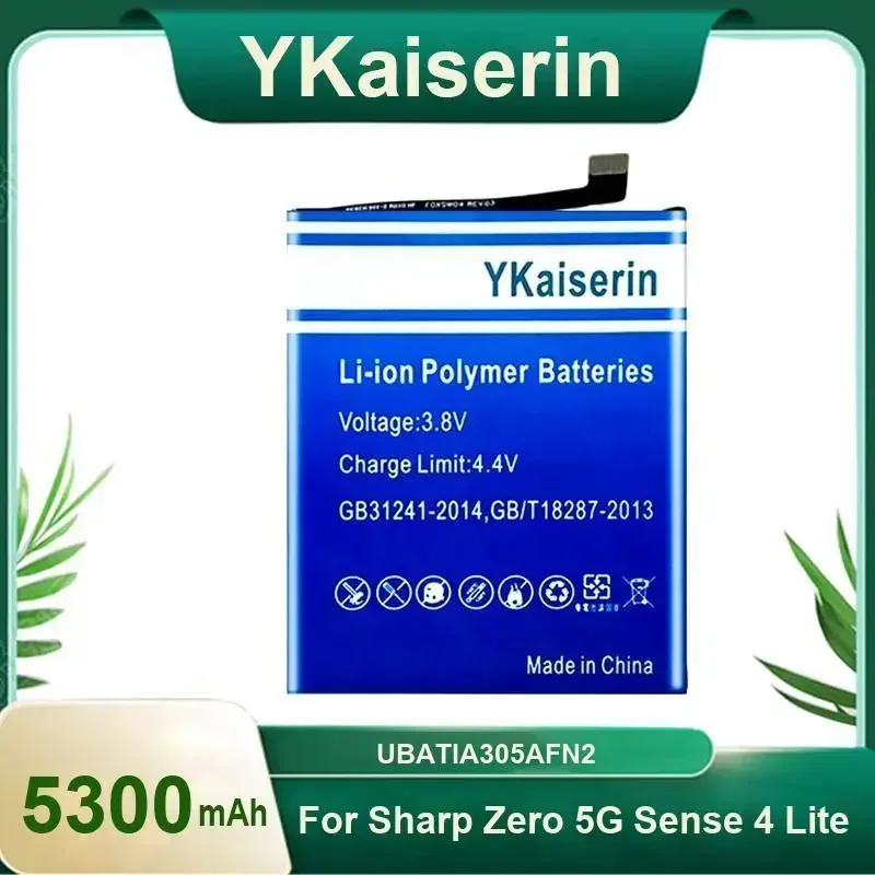 

YKaiserin 5300mAh UBATIA305AFN2 Replacement Battery for Sharp Zero 5G Sense 4 Lite 4Lite Moile Phone Batterie Bateria Warranty