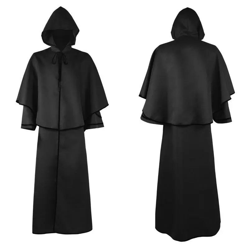 Loween-bata Medieval con capucha de 5 colores, guía Vintage, capa de Dios de la muerte, disfraz étnico para mujer, disfraz de escenario