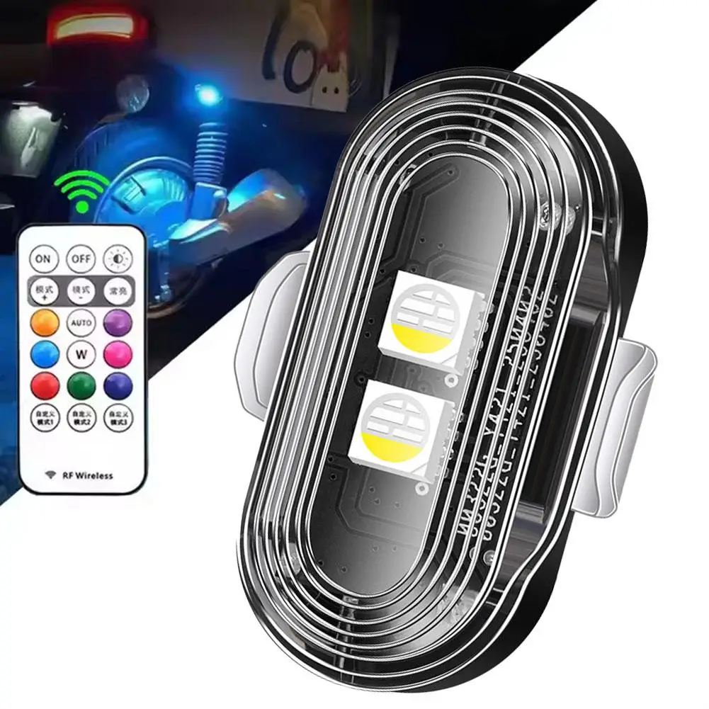 

Motorcycle Flashing Lights Warning Light Anti-collision Light Colorful Wireless Control Car Remote Navigation Drone Strobe L7V5
