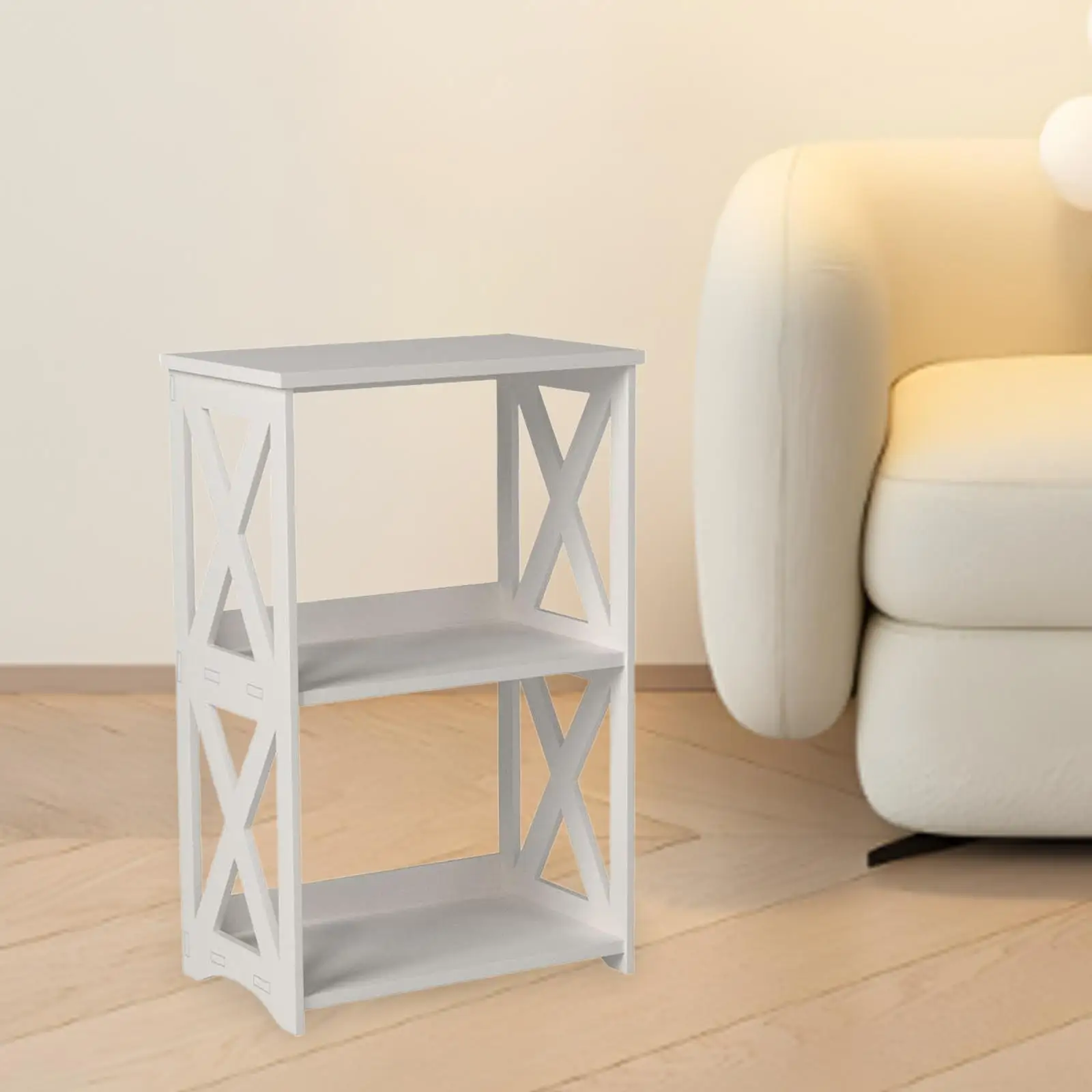 3 Tier Side Table Storage Rack Simple Furniture Modern End Table Sofa Table Coffee Table for Indoor Bedside Bedroom Bed Outdoor