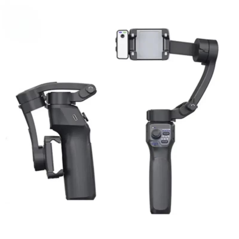 3 Axis Gimbal Stabilizer for Smartphone AI Face Tracking Gesture Control Foldable Selfie Stick with LED Light Handheld Tripod