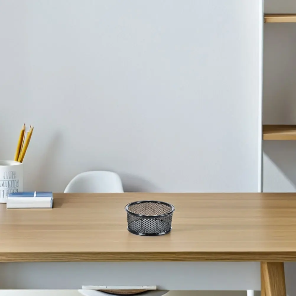 

3pcs Mesh Paper Clip Organizer: Portable Desktop Storage Box Iron Holder Container For Office School Desk Divider Memo Holder