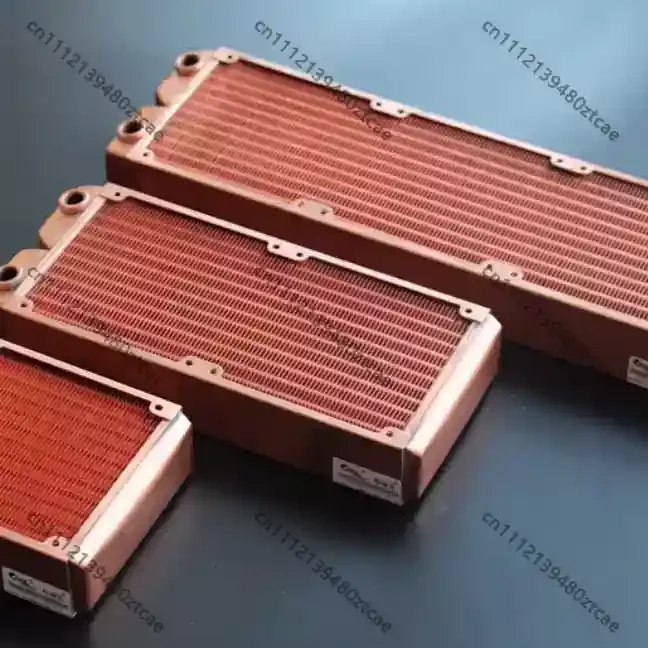 Pure Red Copper Water Cooling Radiator 45mm Thick Heat Exchanger Size Computer Liquid Cooling Row Hardware Replacement Spare