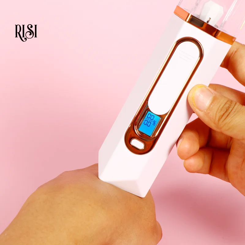 RISI Eyelash Extensions Portable Rechargeable Nano Mister Mini Humidifier Nano Personal Face Hydrat Sprayer Cool Mist Maker