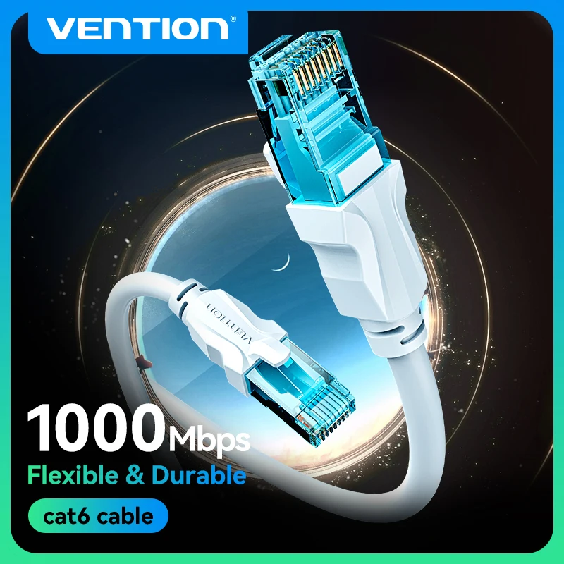 Vention Cat5e Ethernet LAN Cable 1000Mbps RJ45 Shielded Internet Cable 100MHz Network LAN Cord for PC PS3/4/5 Xbox Ethernet Cord
