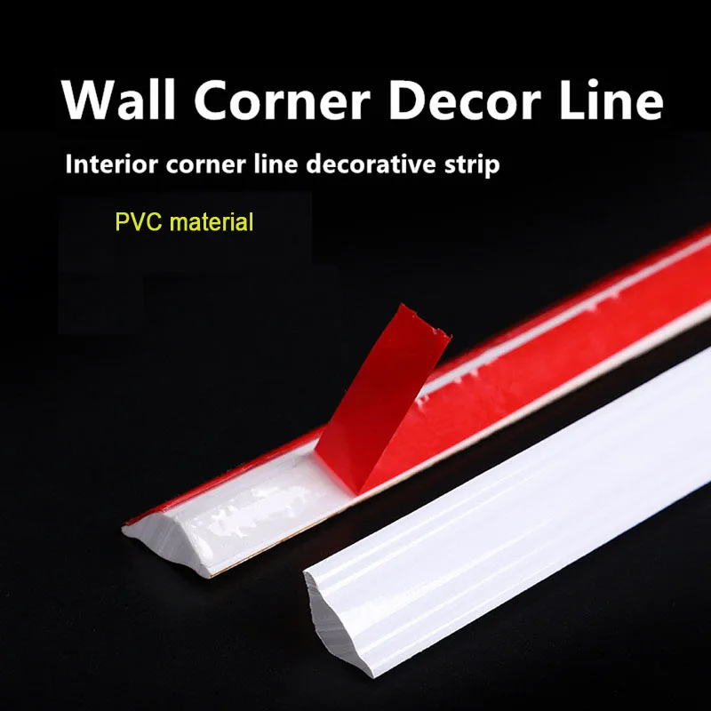 

Home Decoration PVC Wall Interior Soft Line Gap Decorative Strip Self-Adhesive Concave Trim Line Ceiling Baseboard Molding Line