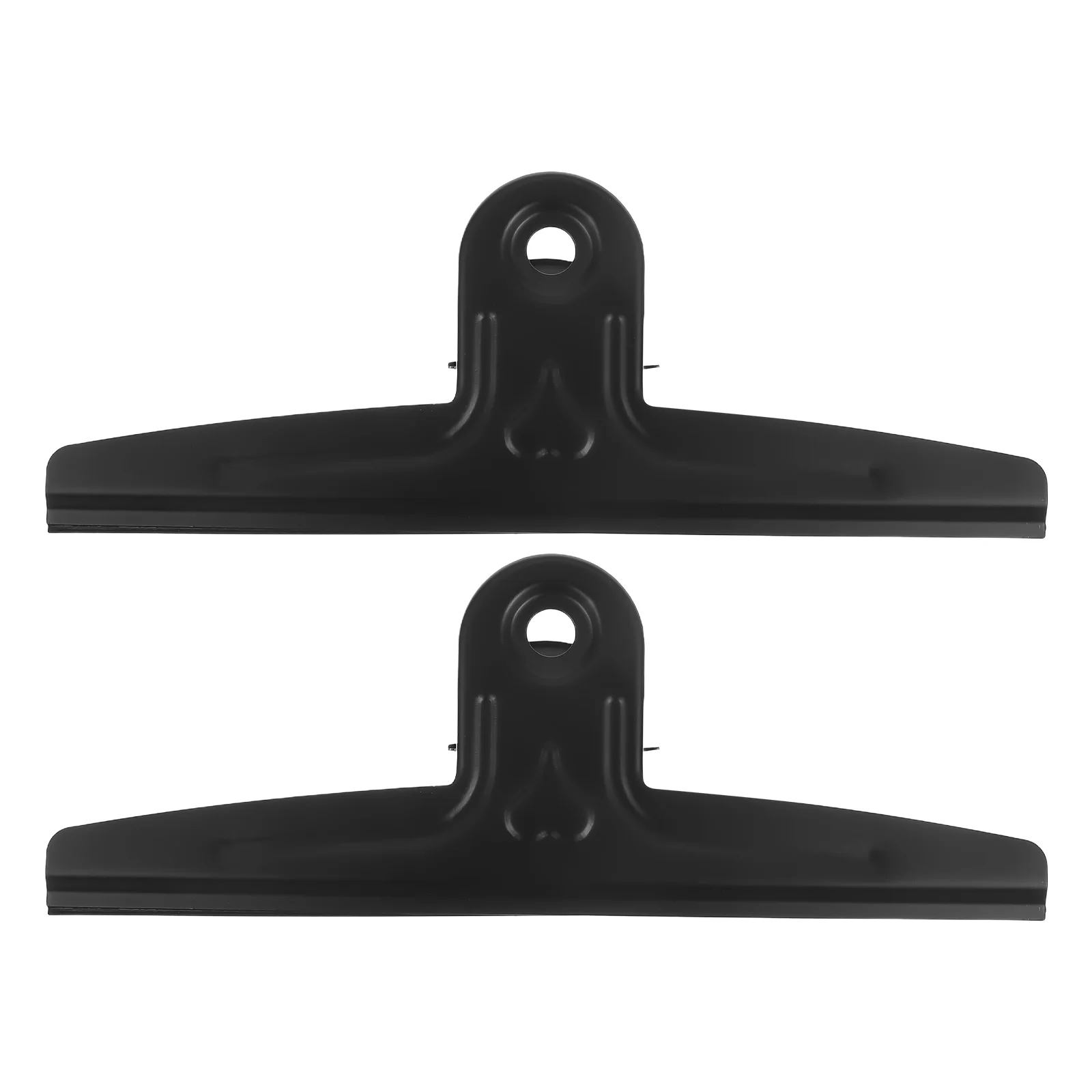

2 Pcs Clips Drawing Board Big Office Supplies Wallet Black Jumbo Stainless Steel Bag for Food