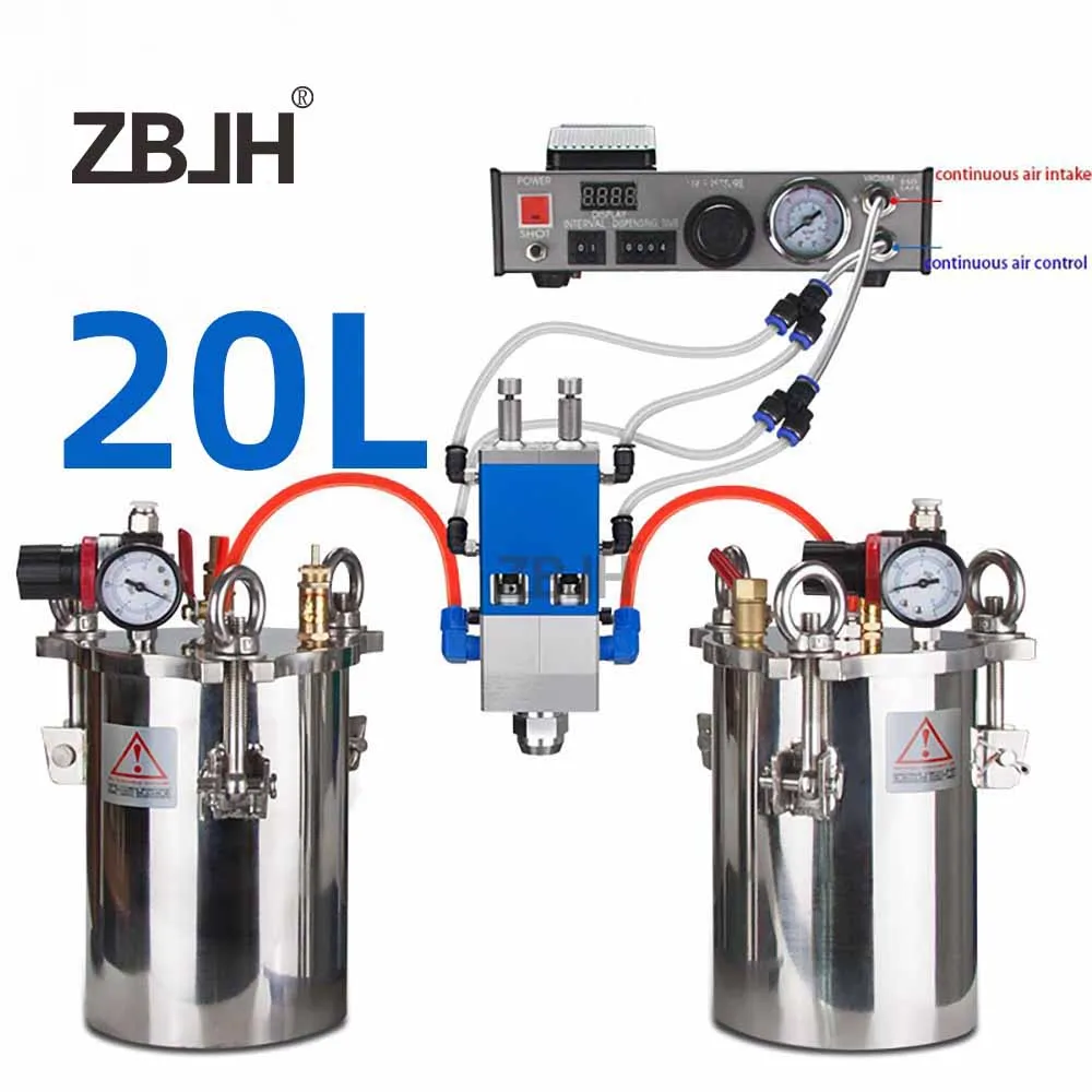 AB Mixing Liquid Glue Dispenser kit 20L Pressure vessel Dispensing Machine Equipment