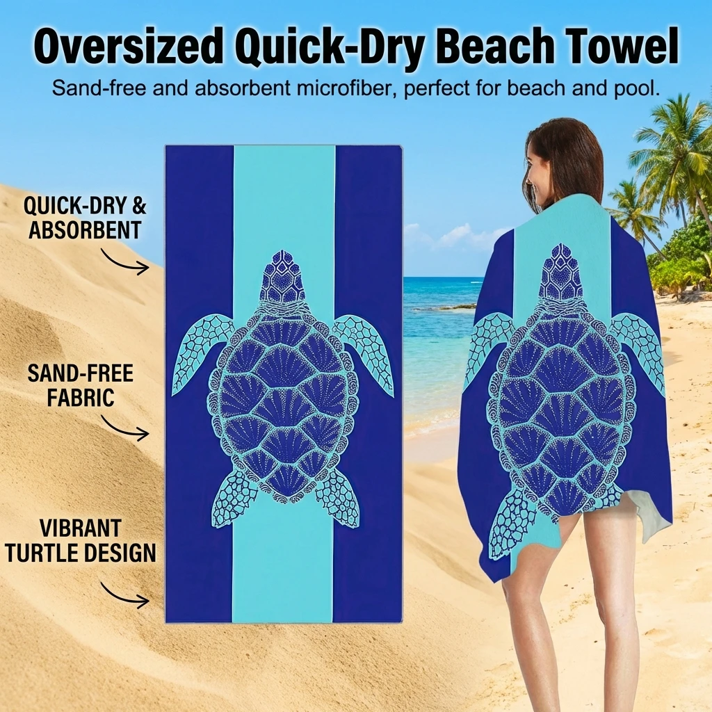 

Bohemian Style Beach Towel Printed Bath Towel Quick Dry Cotton Fabric for Travel Outdoor Use