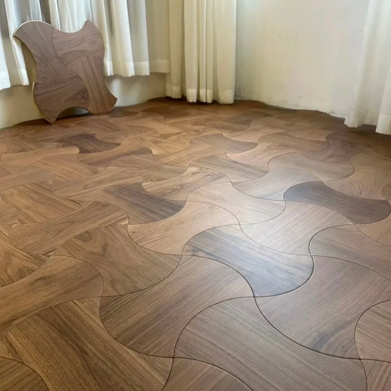 Special-shaped parquet solid wood floor, personalized irregular design special-shaped parquet floor