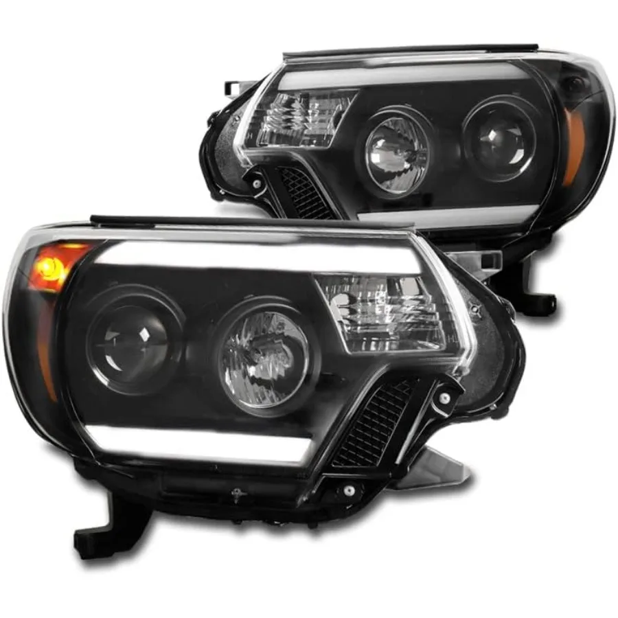 

LED Black Projector Headlights Headlamps Compatible with 2012-2015 Tacoma