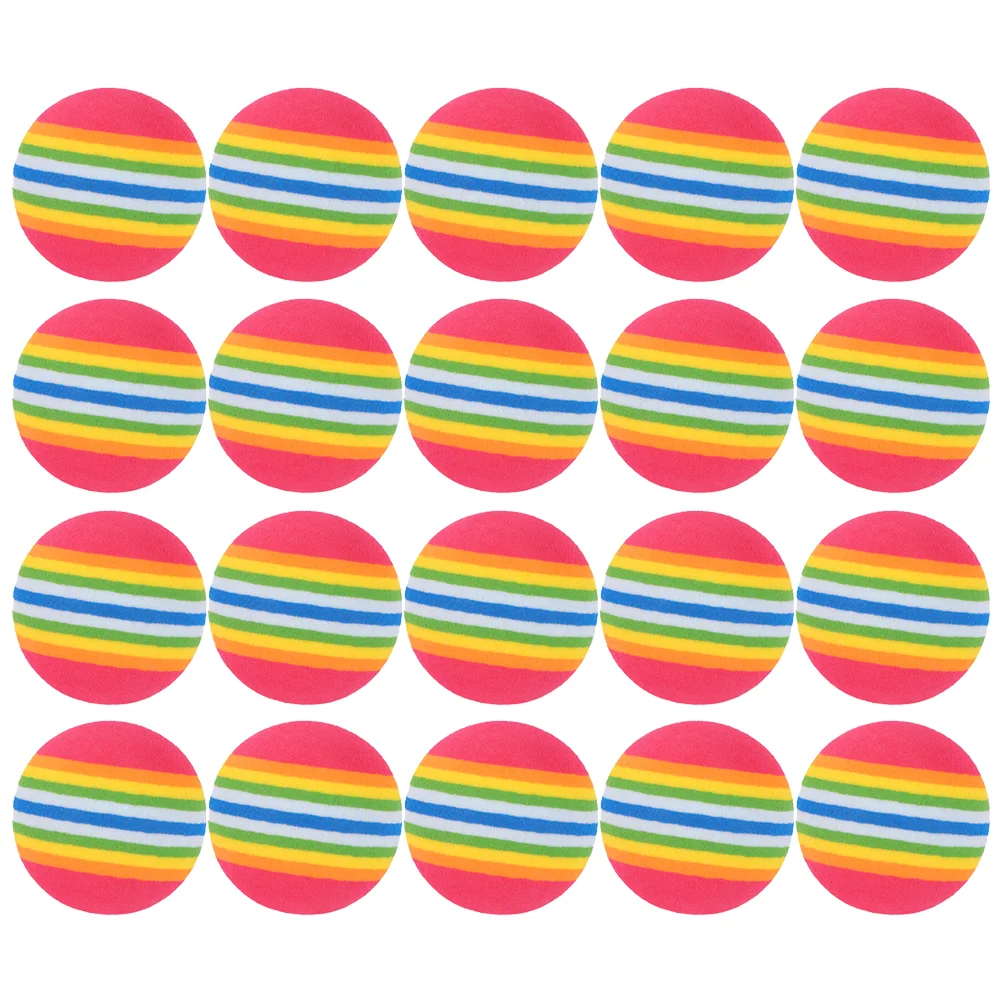 

20pcs 42mm Golfs Rainbow Ball EVA Golfs Ball Golfs Training Stretchy Balls Elastic Ball Indoor Ball Practice Balls