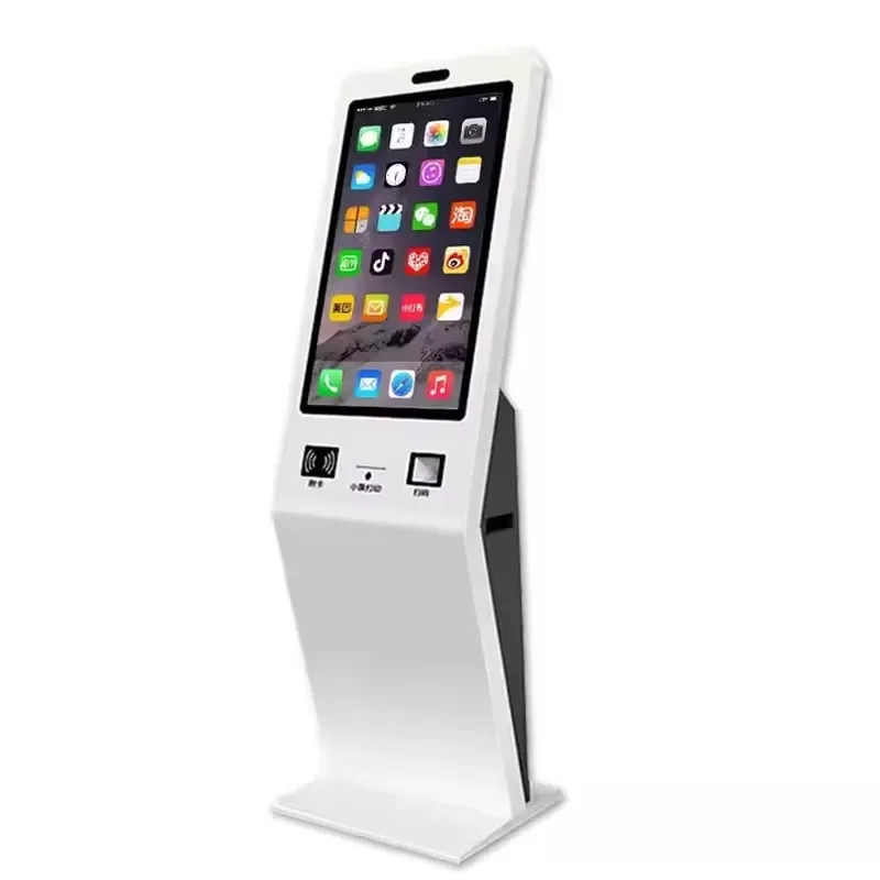 32 Inch All in One Self Service POS System Order Kiosk with Windows Touch for Shopping Mall Applications Includes SDK