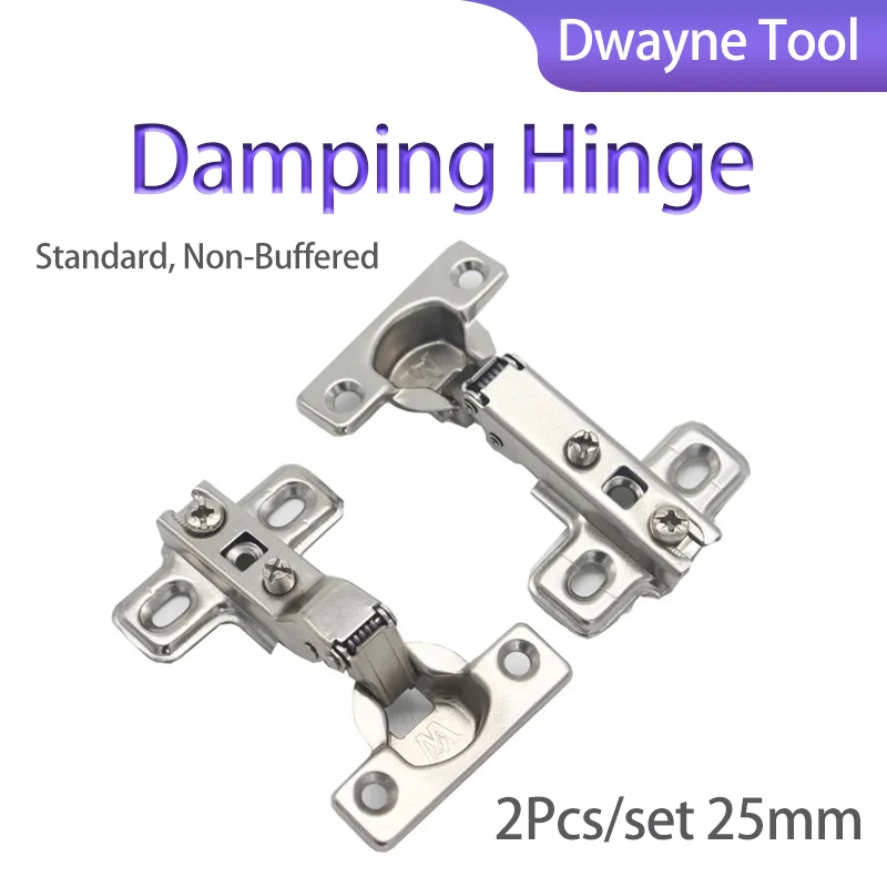 Damper Hinges 2Pcs/Set 25mm, Full/Half Overlay for Kitchen Cabinet Cupboard Door