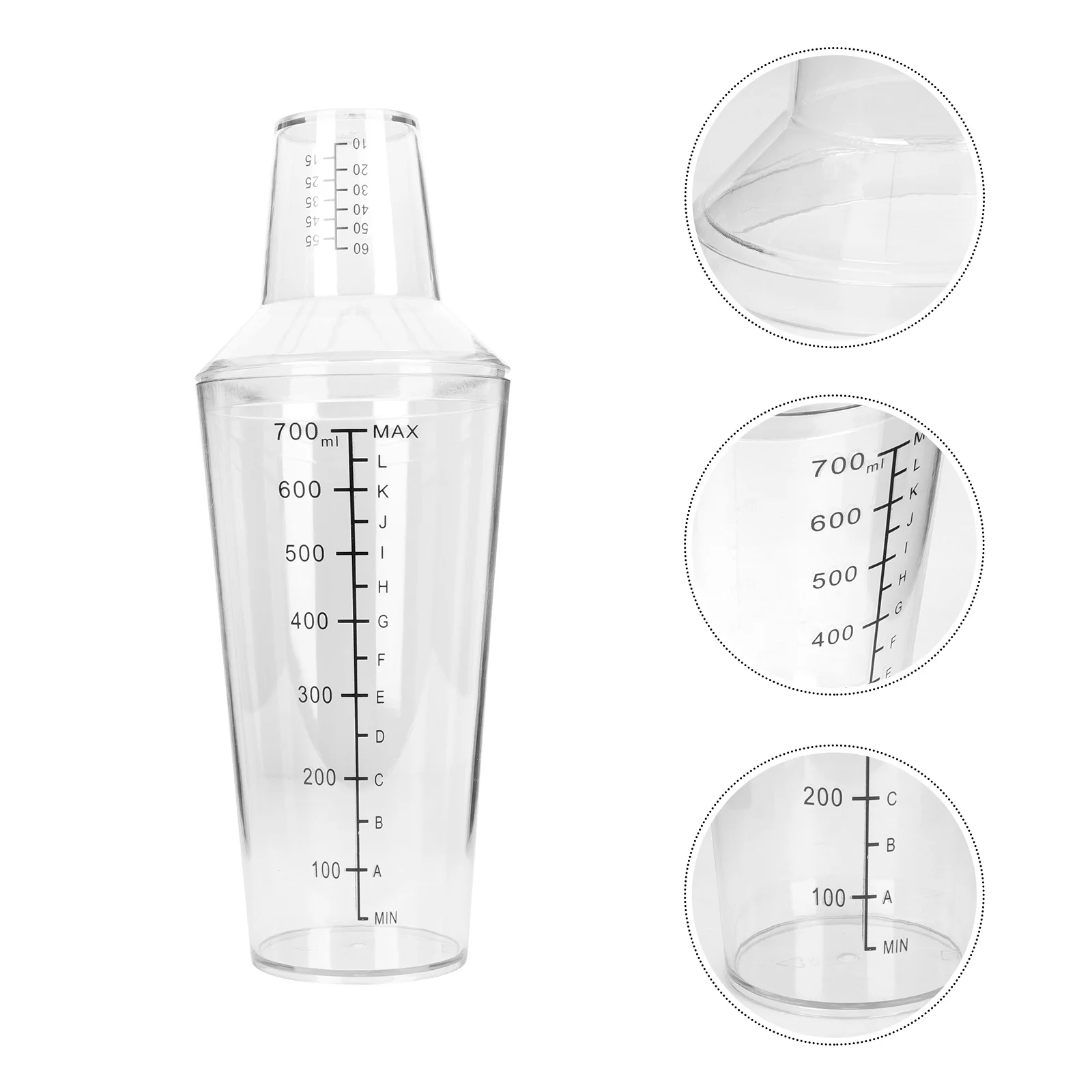 

Clear Two-Stage Cocktail Shaker Drinks Hand Shaker Milk Tea Mixer Transparent Mixing Cup Bar Wine Mixing Cup Home Drink Making