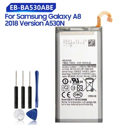 Bateria Recarregável para Samsung Galaxy A8, 3000mAh, EB-BA530ABE, EB-BA530ABA, SM-A530N, A530N, Versão 2018