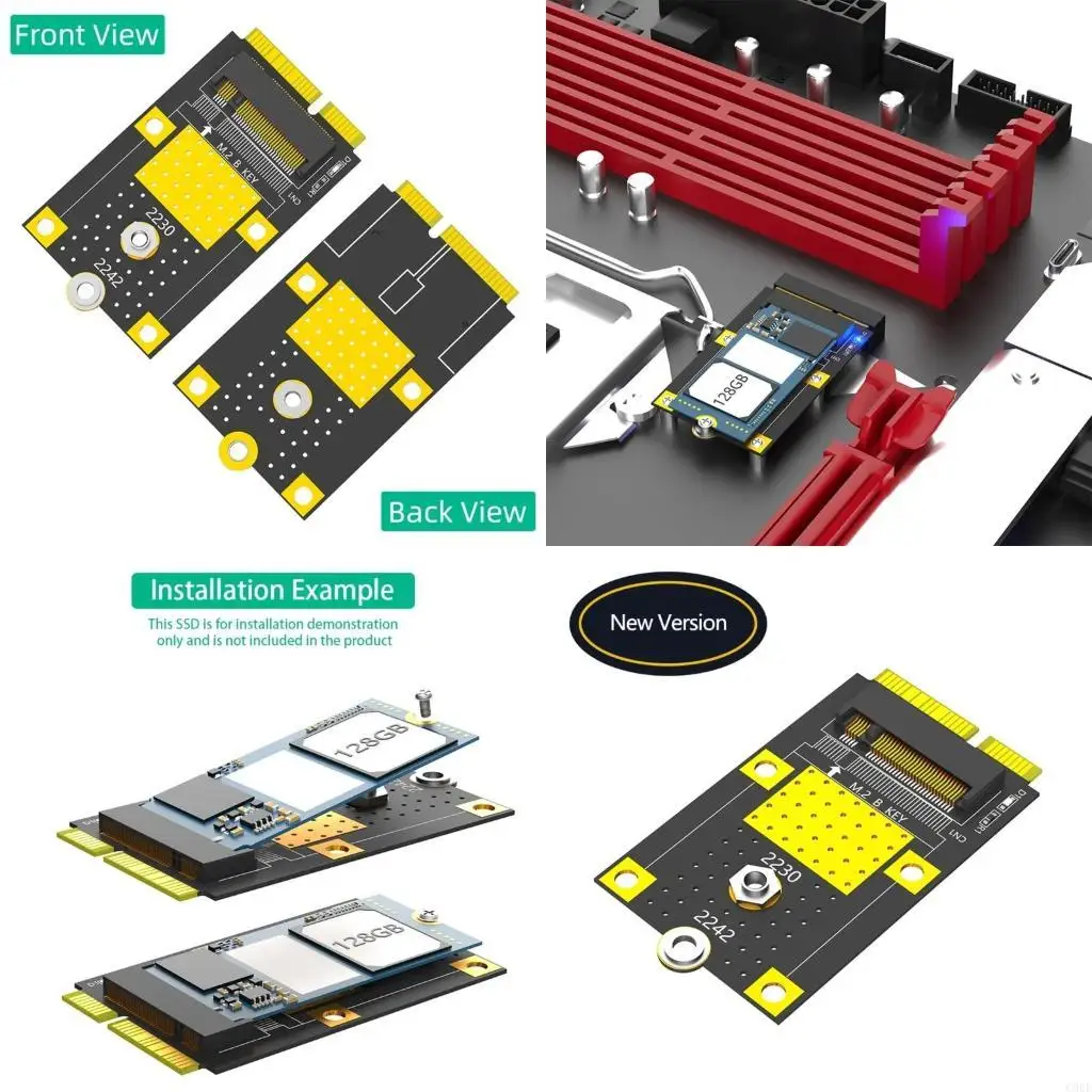 

C90F M.2 B to mSATA Адаптерные адаптеры SSD-накопители M.2 в mSATA Мужской преобразователь Плата-адаптер для компьютерного