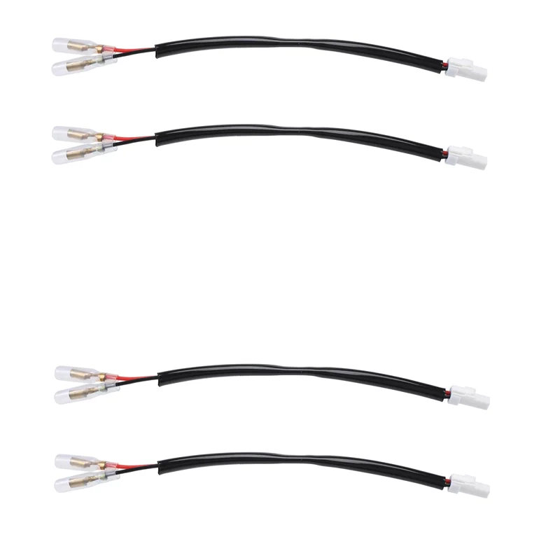 

FULL-4Pcs Motorcycle Turn Signal Wiring Harness Connector Turn Signal Plug Adapter For