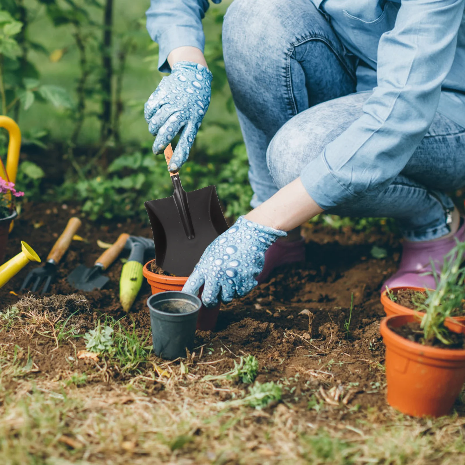 

Garden Shovel Gardening Supplies Household Small Spade Camping Trowel Weeding Yard Tools