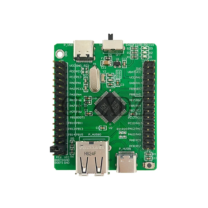 CH32F103 EVT 32-bit ARM Cortex-M3 Core, Geral MCU, USB 2.0, Touchkey, CAN I2C, USART, SPI, Módulo ADC, WCH, Classe Industrial, 2pcs por lote