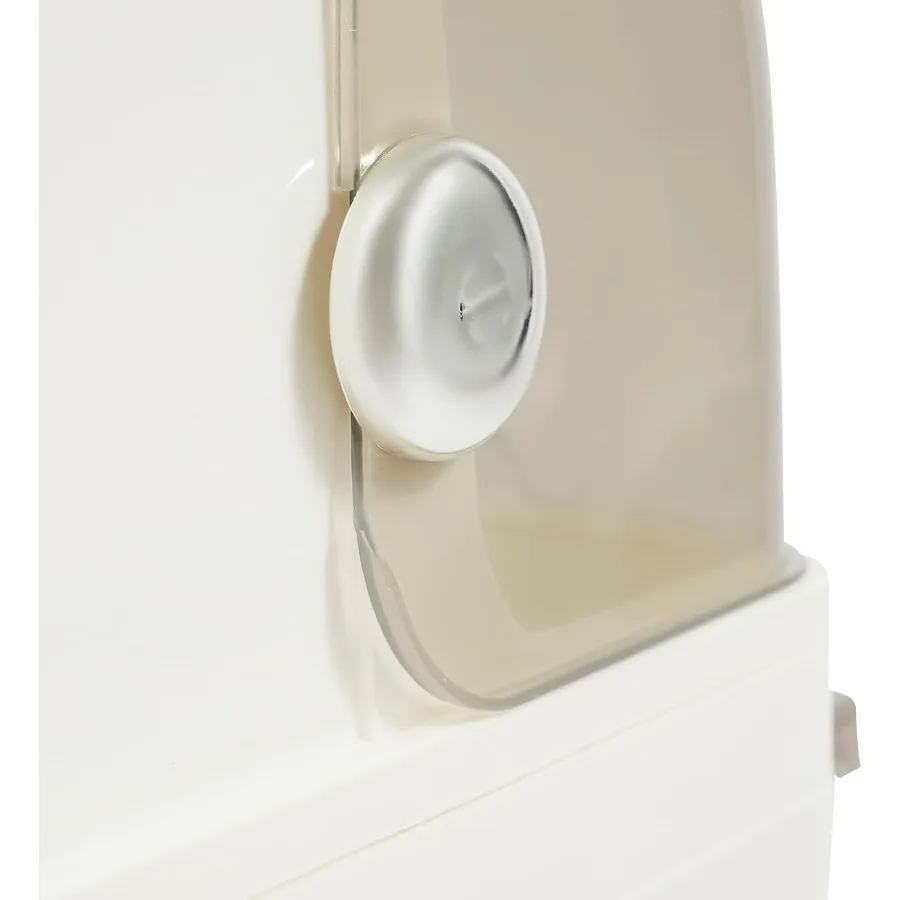 رف تجفيف الأطباق بطبقتين مع غطاء، صندوق تجفيف أطباق المطبخ مقاس 14.5 × 10 × 19.7 بوصة، منظم أطباق بلاستيكي من البولي بروبيلين مع تجفيف أدوات المائدة