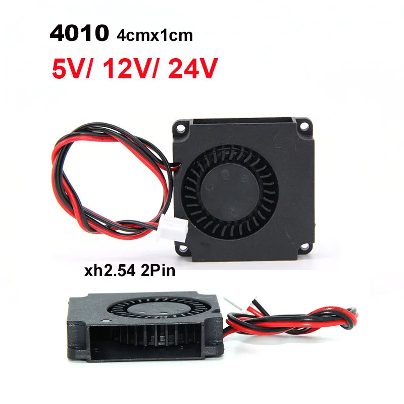 DC 5v 12V 24V Cooling Fan 4010 4cmx1cm turbo Blower Brushless 3D Printer Parts 2Pin For Extruder CPU DC Cooler Part Plastic w28