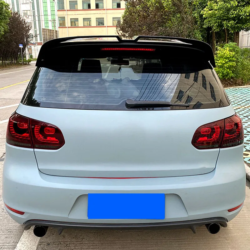 For VW Golf 6 Mk 6 GTI/R 2009-2012 Rear Roof Lip Spoiler Oettinger Style Rear Trunk Wing Diffuser splitter Tail Fin Accessories - view 2