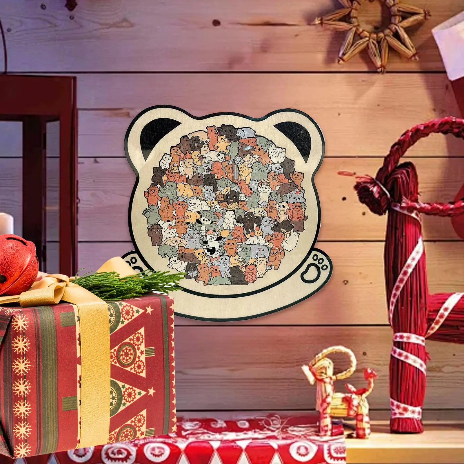 大人のための動物パズル カラフルな犬の額入りボードゲーム 木製のカラフルな動物ジグソーパズル 大人、若者、高齢者、友人向け